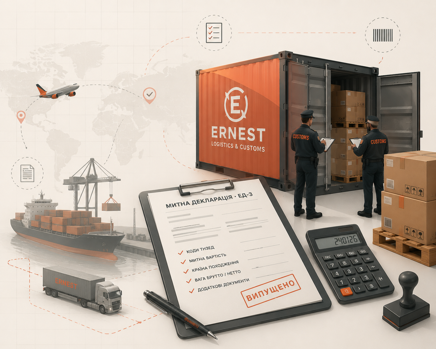 Customs clearance diagram